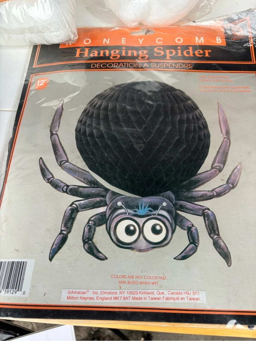 Halloween Decor Kit -Spiders & Mice, Spider Webs, Black Light Bulbs, Mask & More